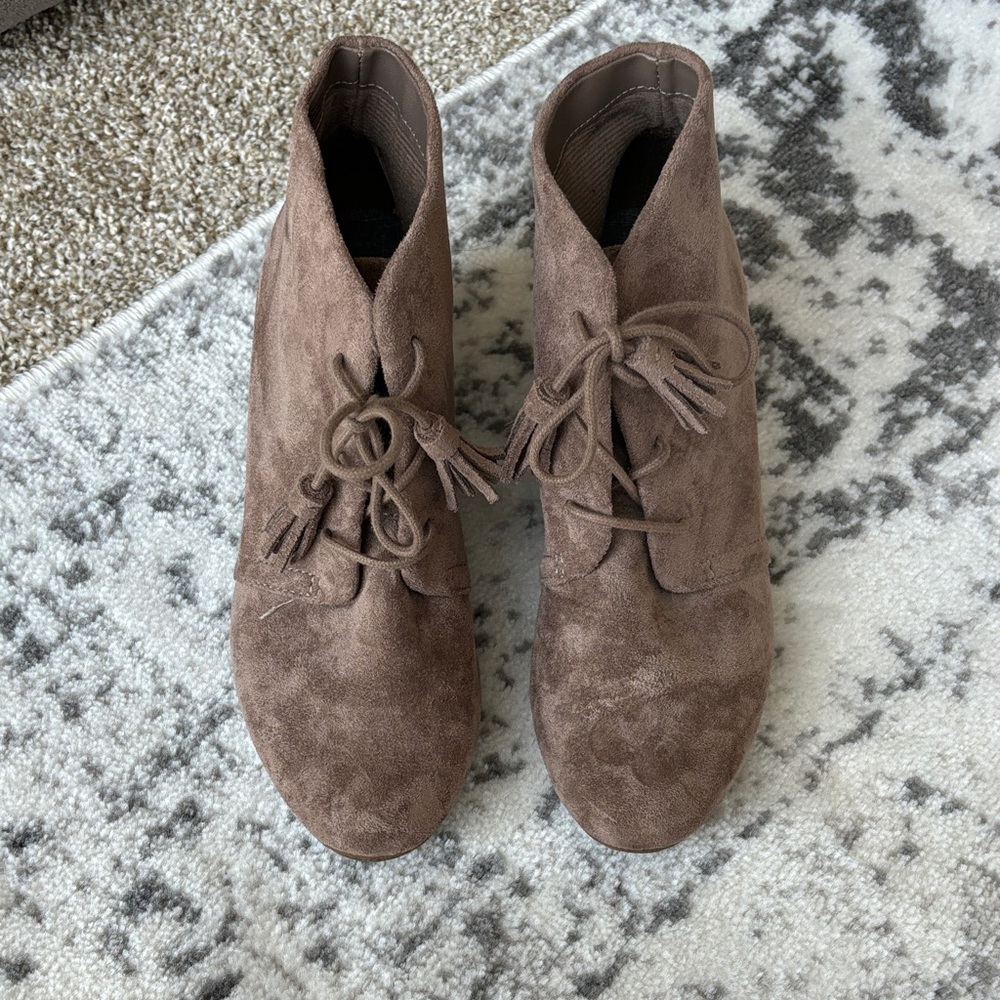 Brown Suede Ankle Boots